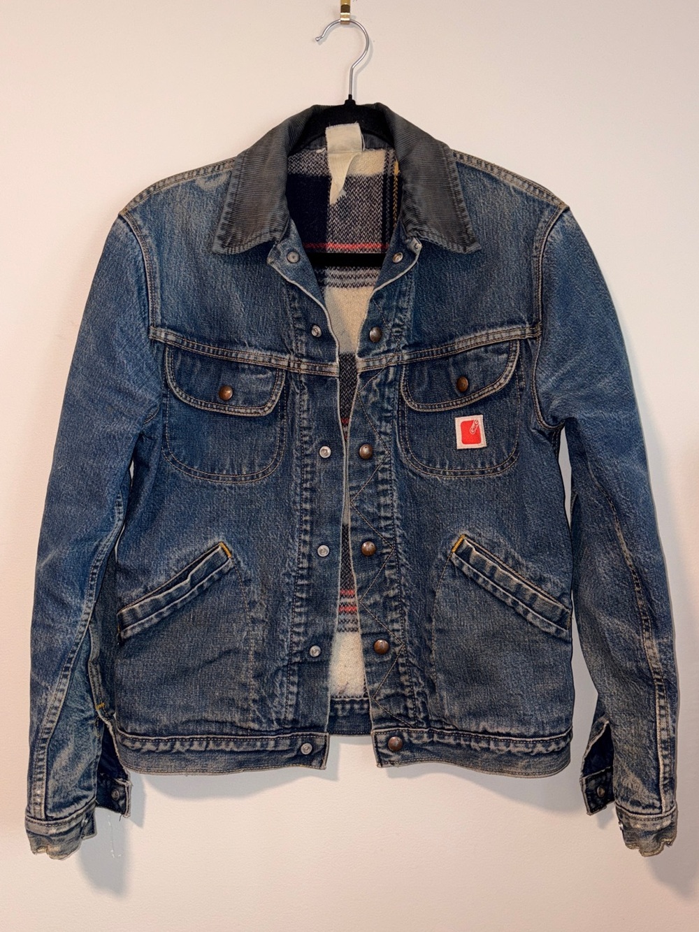 1970’s GWG blanket lined denim jacket with corduroy collar
